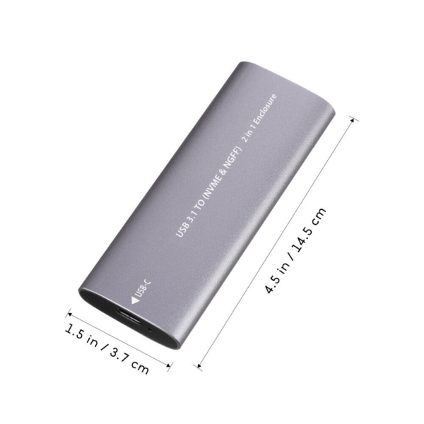 HDD SSD Enclosure No brand SHL-R320, USB 3.1 - M.2 SATA+NVME, Gray - 17756 - Figura 4