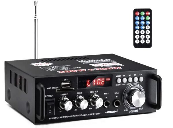 BT-298A Power Amplifier Bluetooth USB FM Radio Karaoke Audio Mini