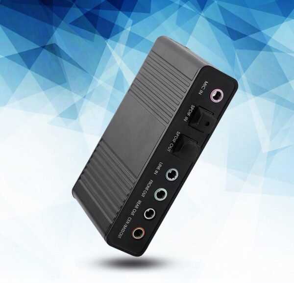 5.1 USB Audio Sound Card with SPDIF, External USB Sound Card Adapter for PC Laptop Audio, Support 48/44 KHz Sampling Rate, Black - Figura 2