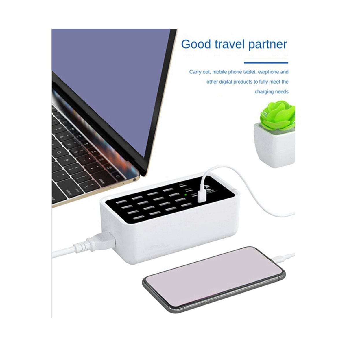 120W TYPE-C USB Charging Station 20 Port Universal