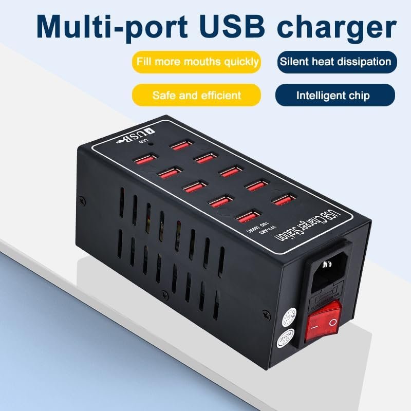 PSDA Universal 100W Multi USB Fast Charger - 24 Port Station - Figura 2