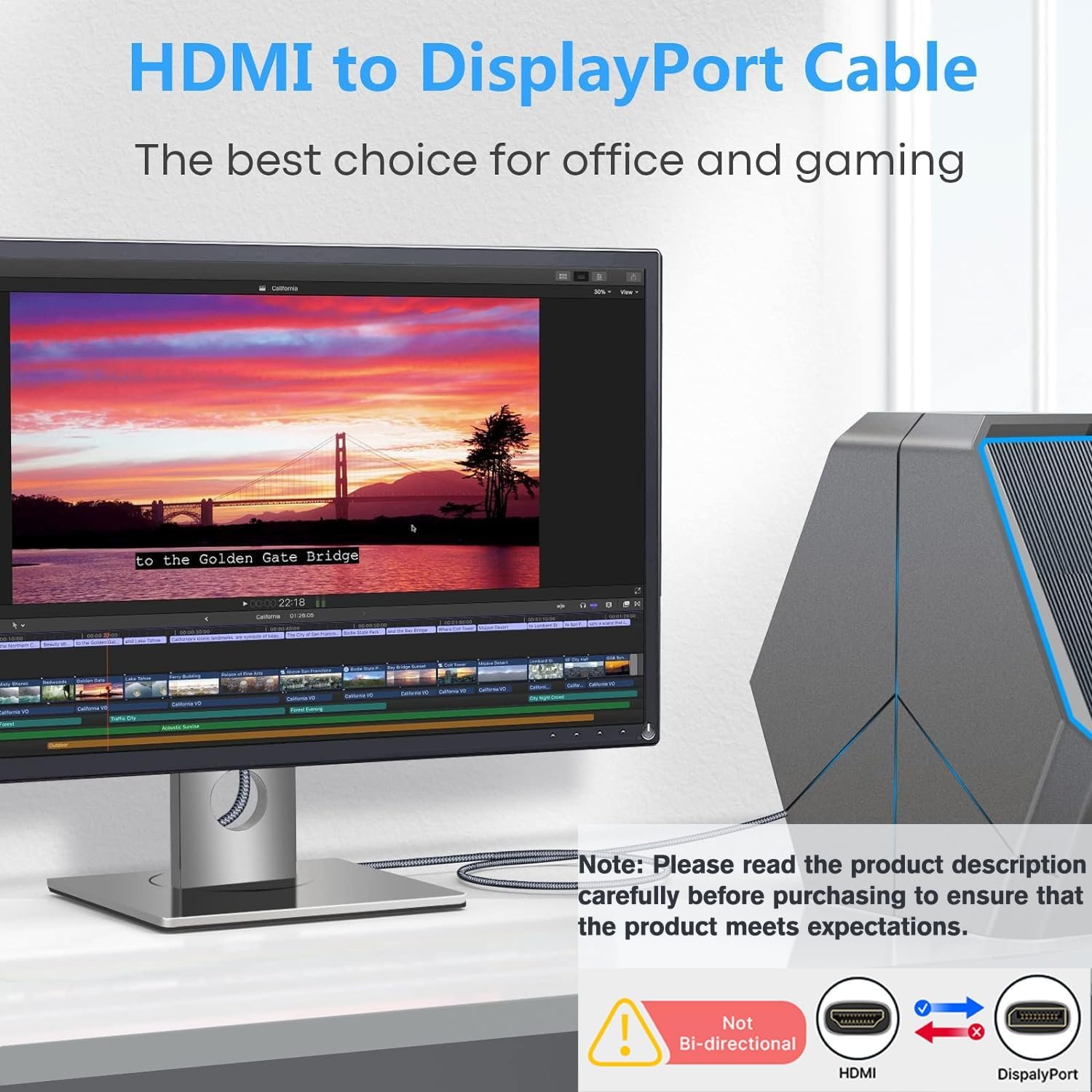 HDMI to DisplayPort Cable with USB Power - Figura 3