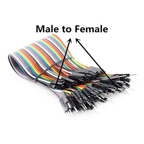 DuPont M-F jumper cables 40pin M/F, 40pin M/M, 40pin F/F Breadboard Jumper Ribbon Cables for Arduino, Raspberry Pi & DIY Electronics Projects - Figura 3